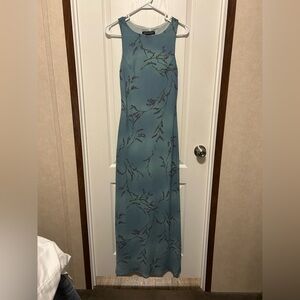 Jonathan Martin Teal Floral Maxi Dress size 5/small
Vintage Whimsigoth Y2K EUC